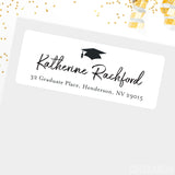Script and Cap Graduation Address Labels