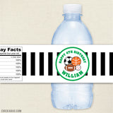Green Sports Birthday Water Bottle Labels