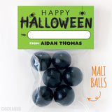 Spiders "Happy Halloween" Paper Tags and Bags