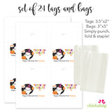 Trick or Treat Ghost Halloween Paper Tags and Bags
