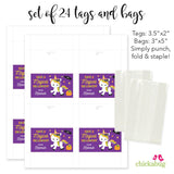 Halloween Unicorn Paper Tags and Bags
