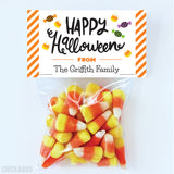 Handwritten "Happy Halloween" Paper Tags and Bags