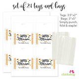 Handwritten "Happy Halloween" Paper Tags and Bags