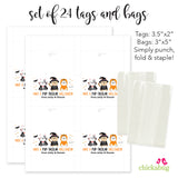Cute Puppies "Have a Pup-tacular Halloween" Paper Tags and Bags