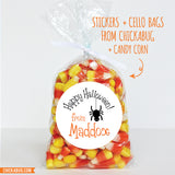 Dangling Spider Halloween Stickers