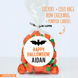 Halloween Stickers (Pumpkin, Spider, Ghost & Bat)