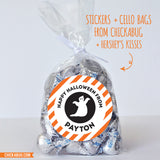 Patterned Halloween Stickers (Pumpkin, Ghost, Bat & Spider)