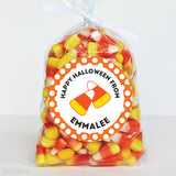 Patterned Halloween Stickers (Pumpkin, Hat, Cat & Candy Corn)