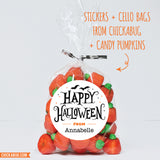 Spooky Bats "Happy Halloween" Stickers