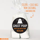 "Ghost Poop" Halloween Stickers