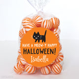 "Meow-y Happy" Cat Halloween Stickers