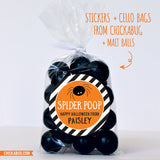 "Spider Poop" Halloween Stickers
