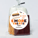 "No Tricks, Just S'More Treats" Halloween Stickers