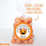 Pumpkin Treat Pail Halloween Stickers