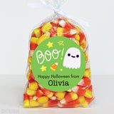 "Boo!" Ghost Halloween Stickers (Green)
