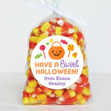 "Sweet Halloween" Pumpkin Pail Halloween Stickers