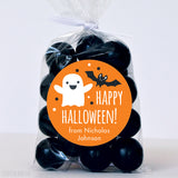 Ghost and Bat Halloween Stickers (Orange)