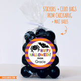 Spider and Bat Halloween Stickers