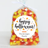 "Happy Halloween" Candy Corn Stickers