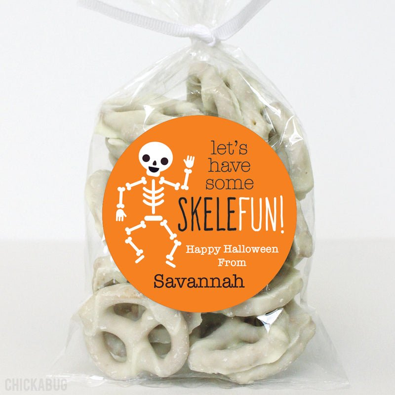 "Let's Have Some SkeleFun" Halloween Stickers