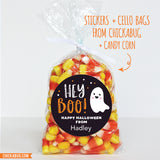 "Hey Boo!" Ghost Halloween Stickers