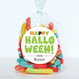 "Happy Halloween" Eyeballs Halloween Stickers