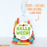 "Happy Halloween" Eyeballs Halloween Stickers