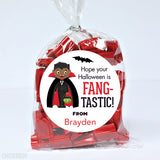 African-American Dracula Halloween Stickers