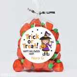 Cute Witch Halloween Stickers - Brunette