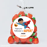 Super Boy Halloween Stickers - African-American