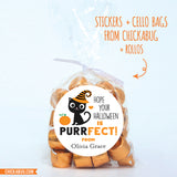 "Purr-fect" Halloween Cat Stickers
