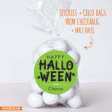 Spiderwebs "Happy Halloween" Stickers