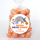 "Happy Dillo-Ween" Armadillo Halloween Stickers