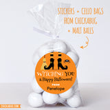 Witch Feet Halloween Stickers