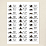 Haunted House Halloween Address Labels