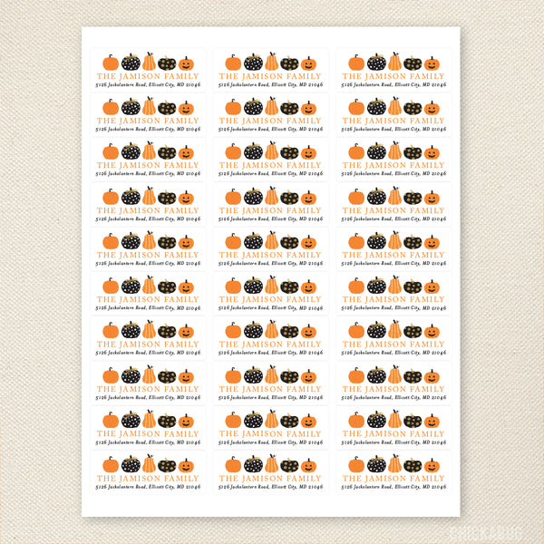 Pumpkins Halloween Address Labels