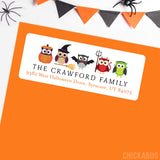 Halloween Owls Address Labels