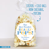 "Hope Your Hanukkah Really Pops" Labels