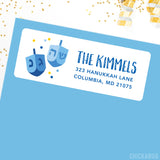Hanukkah Dreidel Address Labels