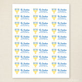 Hanukkah Menorah Address Labels