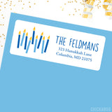 Hanukkah Candle Address Labels