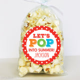 "Pop Into Summer" Last Day of School Stickers
