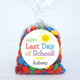 Happy Sun Last Day of School Stickers