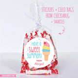 Ice Cream Cone Last Day of School Stickers