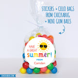 Sun Last Day of School Stickers