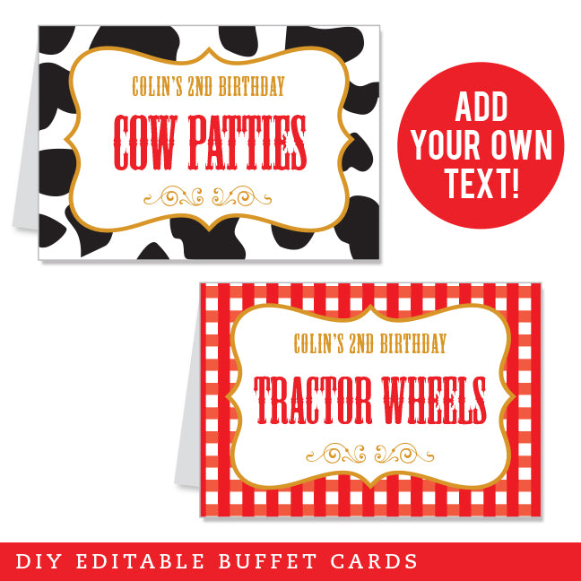 Farm Party Table Tent Cards (EDITABLE INSTANT DOWNLOAD) – Chickabug farm-party-table-tent-cards-editable-instant-download-chickabug