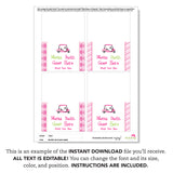 Pink Golf Party Table Tent Cards (EDITABLE INSTANT DOWNLOAD)