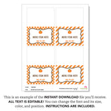 Pumpkin Party Table Tent Cards (EDITABLE INSTANT DOWNLOAD)