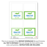 Alligator Party Table Tent Cards (EDITABLE INSTANT DOWNLOAD)