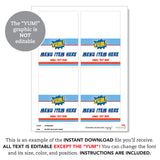 Superhero Party Table Tent Cards (EDITABLE INSTANT DOWNLOAD)